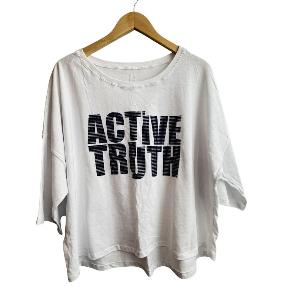 Active Truth Oversized Boxy T Shirt White Women’s Size XL